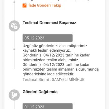 Trendyol Bilgim Dışında İade Talebi Oluşturdu