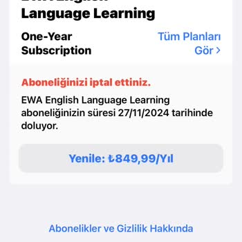 Ewa English Ewa Üyelik İptali