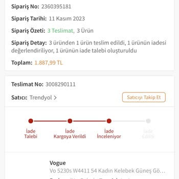 Trendyol Para İadesi Sürecini Çok Uzattı Mağduriyetim Giderilmedi