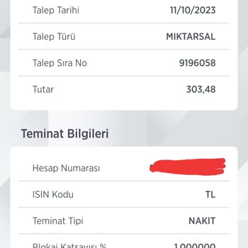 Ziraat Yatırım Lot Tan Arta Kalan Param Yatırılmadı