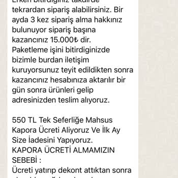 Evde Ekişi Paketleme Evde Paketleme İşi İçin Kapora İsteyip Cayma Bedeli Yalanı Söylediler
