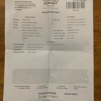 Teknosa Arızalı Ürün Gönderdi İade Almıyor
