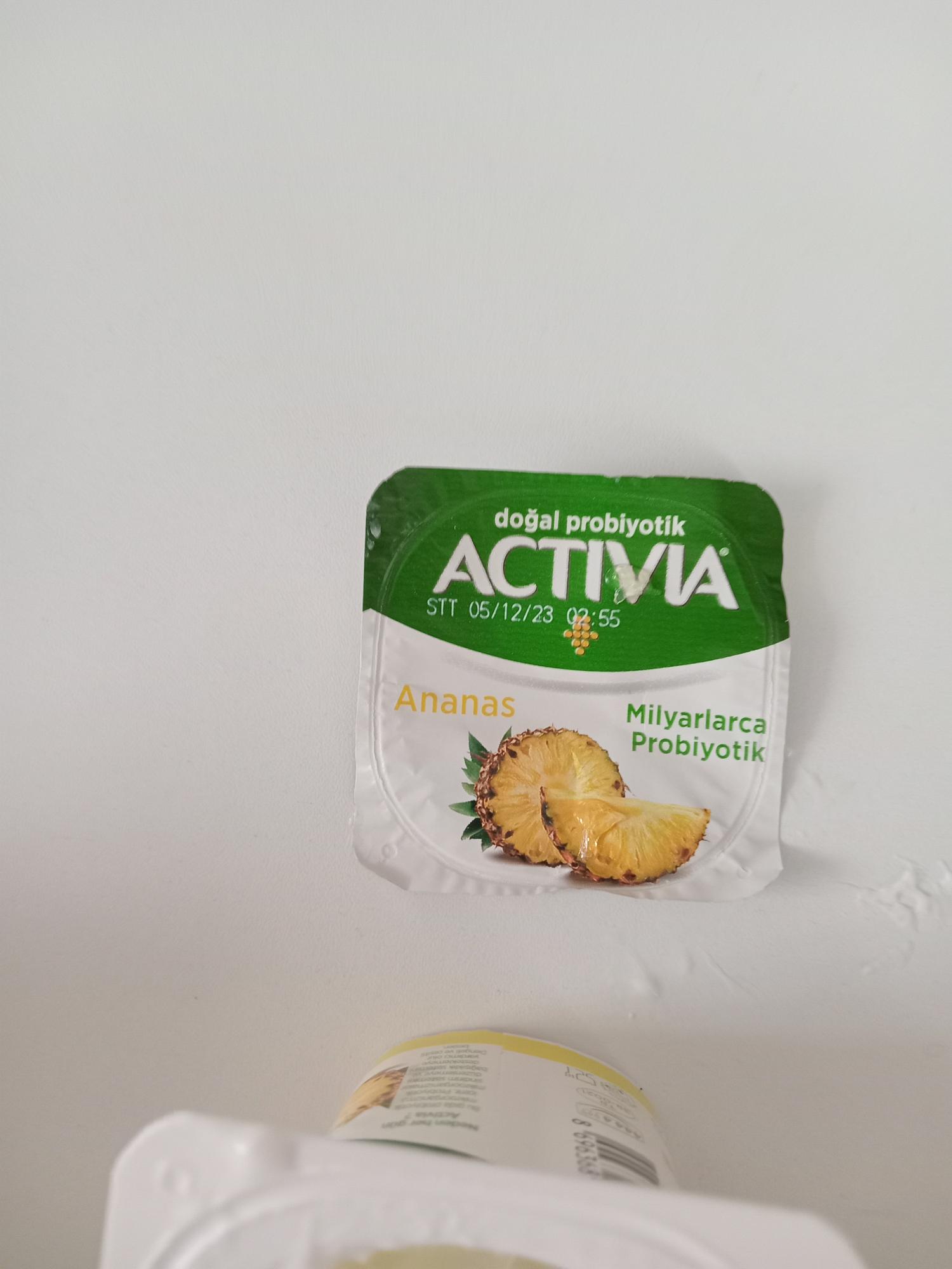 Danone Activia Ananaslı Tekli Yoğurt'dan Yabancı Madde Çıktı Şikayetvar
