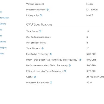 HP İ7-13700H İşlemcisinin Hızı 5 Ghz Gözükmesine Rağmen Gerçekte 2.44 Ghz