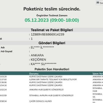 UPS Kargom Teslim Edilmiyor