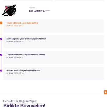 Hepsijet Üzerinden İade İşlemi