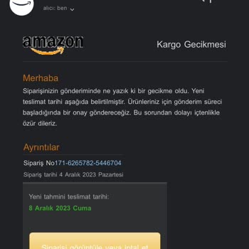 Amazon Deposundan Çıkamayan Ürün