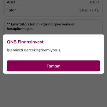 QNB Finansinvest QNB Finansbank Yatırım İşleri Sorunlu