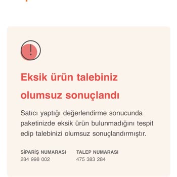 Ebebek Ürün Eksikliği