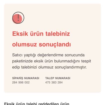 Ebebek Ürün Eksikliği