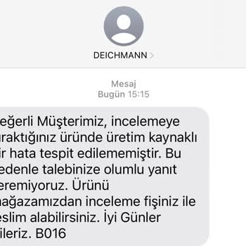 Deichmann Garanti Ve Değişim Konusunda Pişmanlıktır Bir Daha Asla!