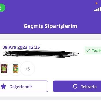 Getir Teslim Almadığım Sipariş Teslim Edildi Olarak Görünüyorum