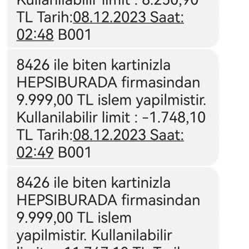 Hepsiburada Hesabımı Çalınması Ve Yüklü Miktardan İşlem Yapılması