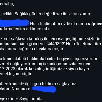 Kuryenet Teslim Edilemeyen Kart