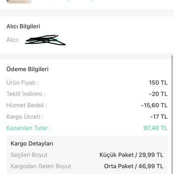 Dolap Fazla Kargo Ücreti Alma Ve Kesinti