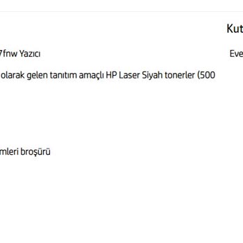 HP Yeni Alınan Yazıcıdaki Tonerin Bitik Gelmesi