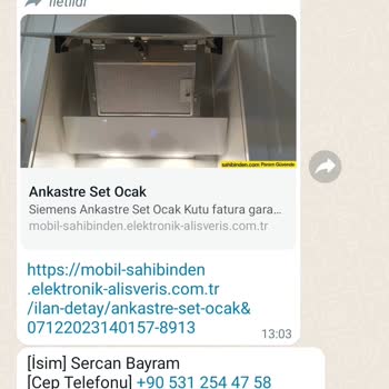 Sahibinden Ankastre Set Mağduriyeti