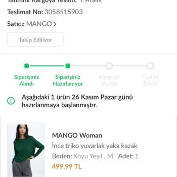 Mango'dan Geciken Kazak Ve İlgisizlik Sorunu