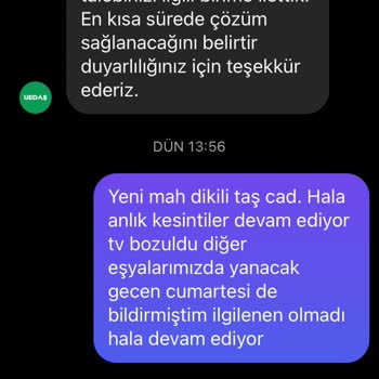 Uludağ Elektrik Dağıtım Anlık Elektrik Kesintisi