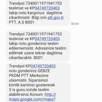 PTT Kargo Dağıtımında Yaşanan Sorunun Dile Getirilmesi
