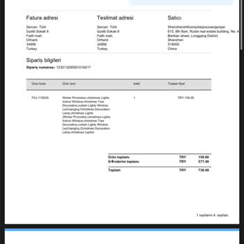 Fruugo Ürün İptali İstiyorum