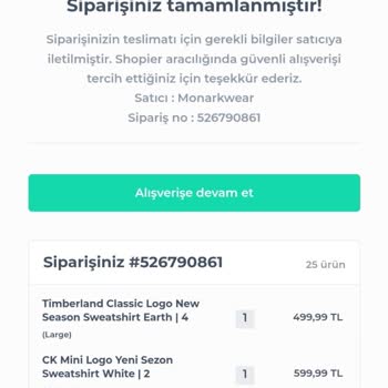 Monark.wear Eksik Ürün Gönderimi