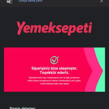 Yemeksepeti 1.5 Saat Sonra Sipariş İptali