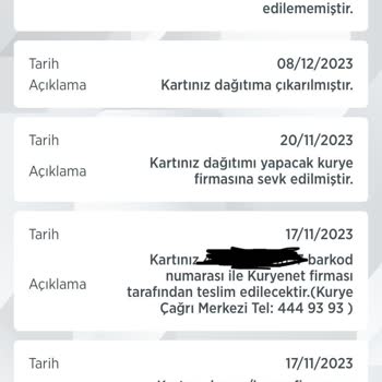 Kuryenet Firması Ziraat Kartımı Teslim Etmiyor.