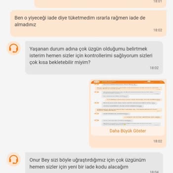 Trendyol Yemek İade Aldatmacası Ve Oyalama