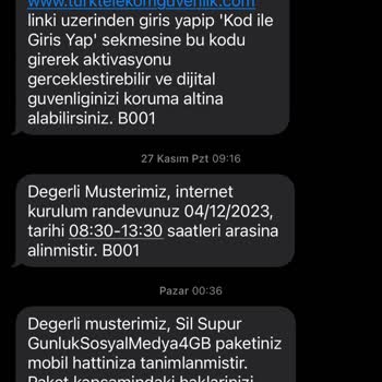 Türk Telekom Evde İnternet Kurulum Yapılmaması