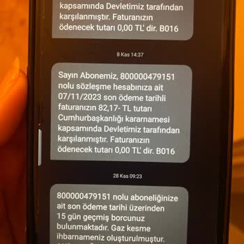 Aksa Gaz Çanakkale Kendi Hataları Yüzünden Aboneliğimi İptal Ettiler