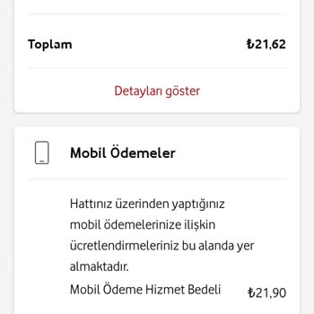 Vodafone Mobil Ödemeleri Kapalı Olmasına Rağmen Faturaya Yansıması
