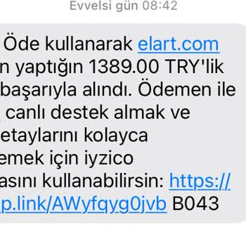Elart Yatak Örtüsü Teslim Alamama