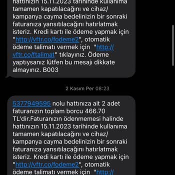 Vodafone Yanlış Numaraya Sürekli Mesaj Ve Arama Sorunu