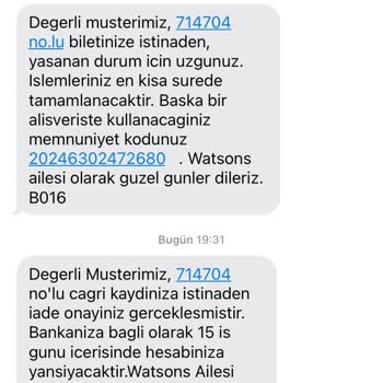Watsons Paramı 1 Aydır Elinde Tutuyor, Ürünü İade Ediyor