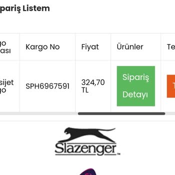 Slazenger Eksik Para İadesi