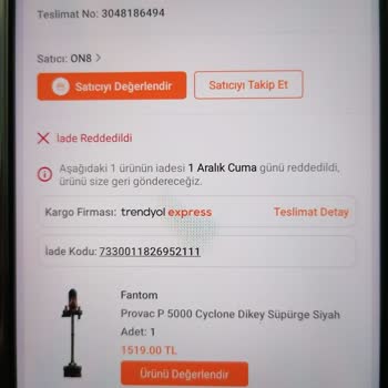 Fantom Fanset Elektrikli Ev Aletleri Emiş Gücü Yetersiz Süpürge İadesi!