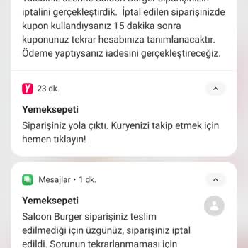 Yemek Sepeti Siparişimi Neden İptal Ettiler