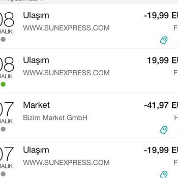 Sunexpress Bağaj Hakkı İçin Fazladan Çekilen 19.99 EUR