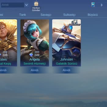 Mobile Legends Kostümün Verilmemesi Ve Alındı Gözükmesi