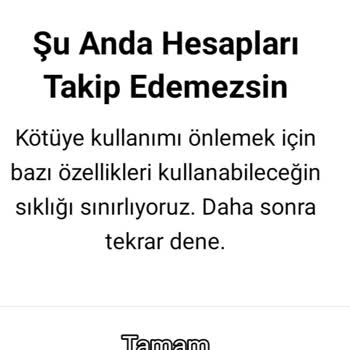 Instagram Kimseyi Takip Edemiyorum