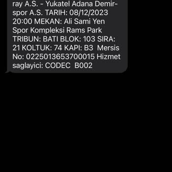 Passolig Galatasaray Adanaspor Maçı