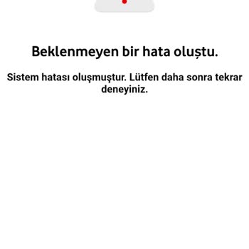 Vodafone Yanımda Sistem Hatası