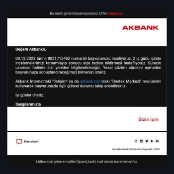 Akbank Kart Gönderimi Gerçekleşmedi
