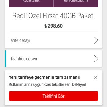 Vodafone Red'li Fırsat 40 GB Yalanı