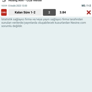 Nesine Bahis Hatası Veriyor