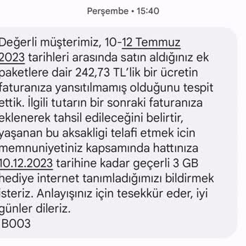 Vodafone Faturama Ek Ücret Yansıtmak İstiyor