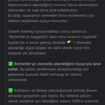 Betterme İzinsiz Para Çekme