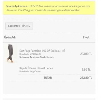 Sefamerve İade Parası Yatmıyor