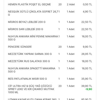 Migros Sanal Market Uzman Kasap Bozuk Et